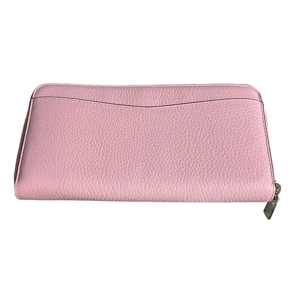 Kate Spade Leila Large Zip-Around Wallet‎ Pink Pebbled Leather